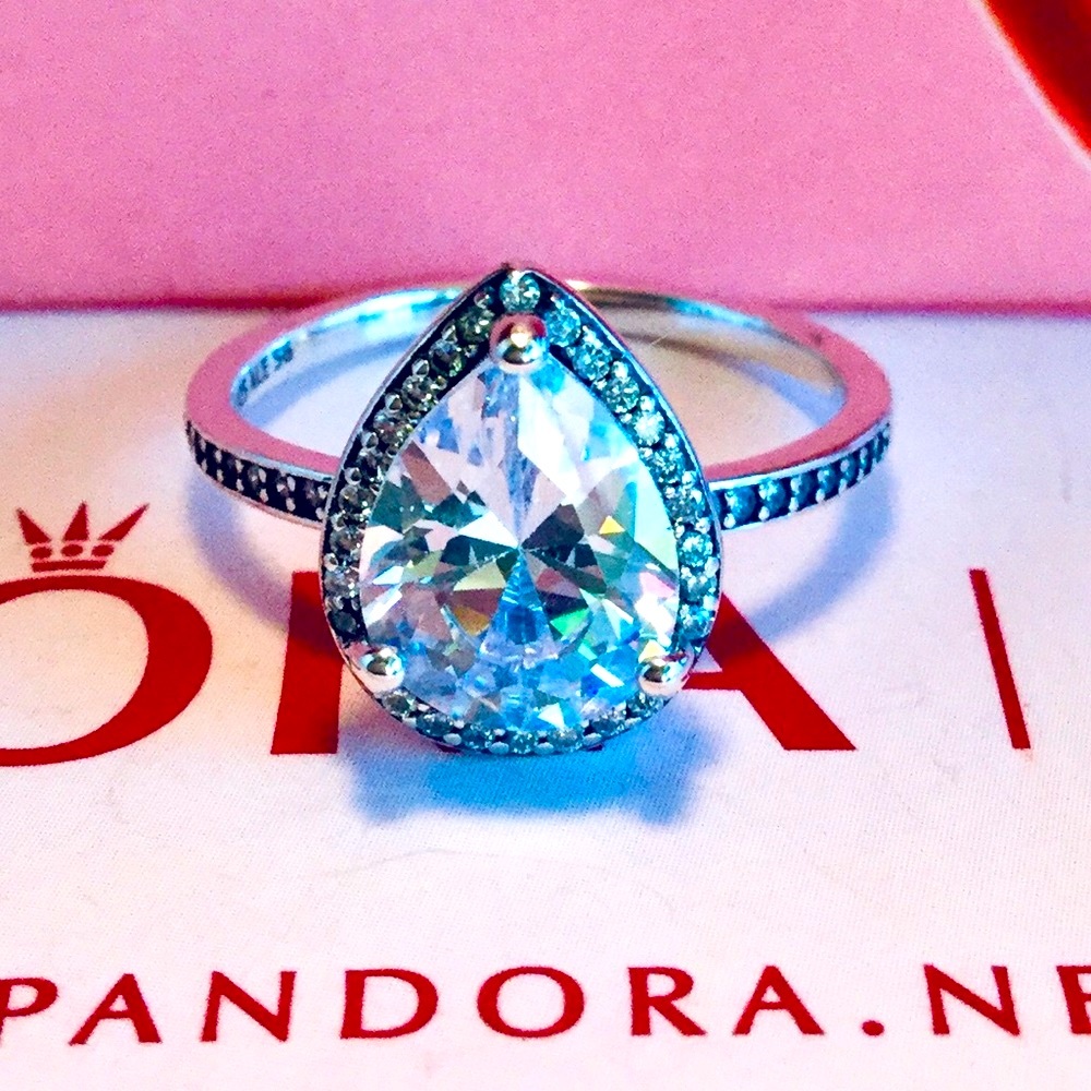 Original pandora teardrop ring size 7